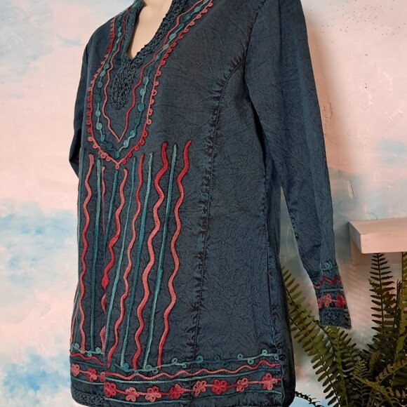 Parsley & Sage size S boho embroidered blouse, NEW WITH TAGS - Picture 4 of 7